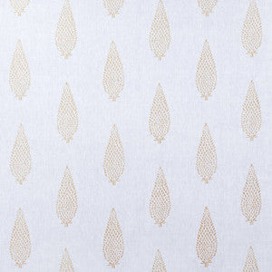 Manor Embroidery Gold on White AW73009 by Anna French Fabric