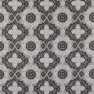 Scottsdale Embroidery Grey and Black AW73018 By Anna French Fabric