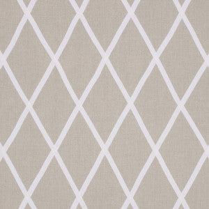 Tarascon Trellis Applique White on Natural AW78709 By Anna French Fabric