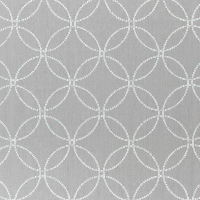 Ronda Light Grey AW9118 by Anna French Fabric Anna French Fabric Ronda Light Grey AW9118Fabric Natural Glimmer 100% Linen/EMB: 100% Zari INDIA </p><p>Repeat: V: 8.75 51 - Fabric Carolina -