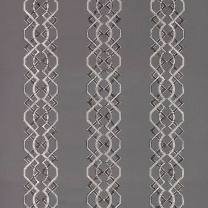 Bergman Embroidery Charcoal AW9128 by Anna French Fabric Anna French Fabric Bergman Embroidery Charcoal AW9128Fabric Natural Glimmer 100% Cot/EMB: 100% RayonLurex INDIA </p><p>Repeat: V: 15.25 52 - Fabric Carolina -
