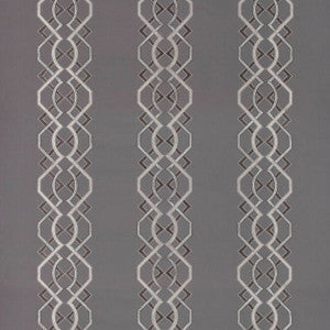 Bergman Embroidery Charcoal AW9128 by Anna French Fabric