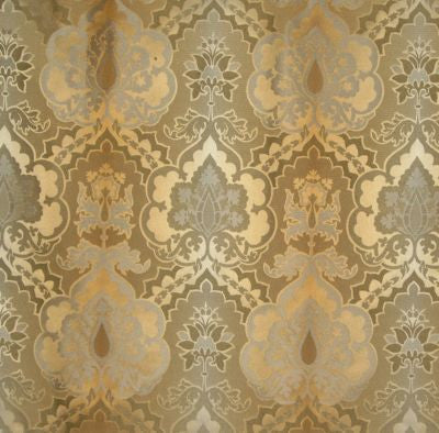 Villa Farnese Blue Topaz AW31580009 by Old World Weavers Designer Fabric 41% ACRYLIC 30% SILK 29% POLYESTER ITALY LIGHT DUTY Horizontal: 18.5" and Vertical: 60 - Swanky Fabrics -