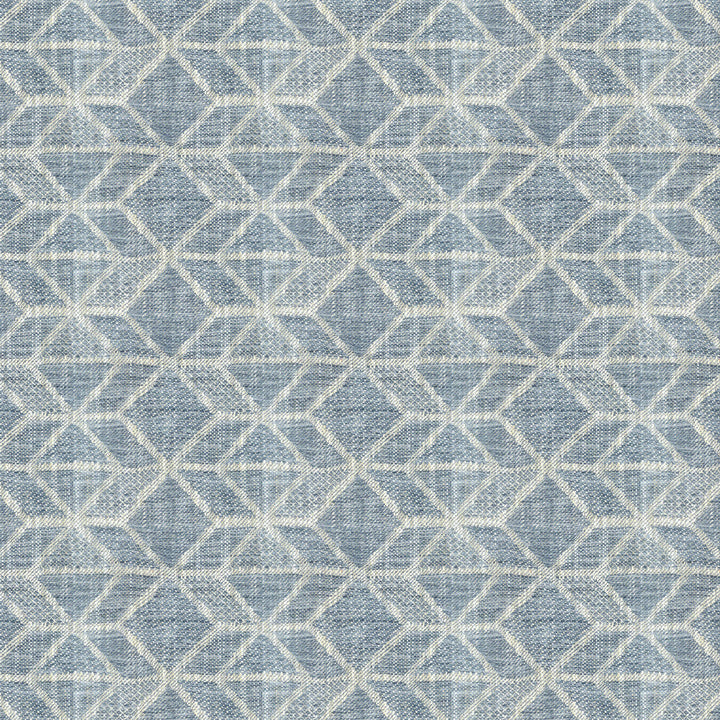 Axle 1 Delft by Stout Designer Fabric RAINBOW LIBRARY HORIZON/LAKE 100%POL INDIA Horizontal: 7.000 and Vertical: 7.750 56 in - Swanky Fabrics -