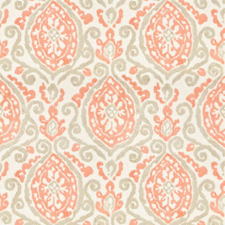 Aziza 1 Coral by Stout Fabric COMFORTABLE LIVING CORAL/SHRIMP 76%SVI 24%POL CHINA FLAME RETARDANT-N.F.P.A. 260A CLASS 1 CATB 117-2013 WYZENBEEK 50 000 DOUBLE RUB WEAR TEST (HEAVY DUTY) Horizontal: 13.875 and Vertical: 18.500 55 in - Fabric Carolina -