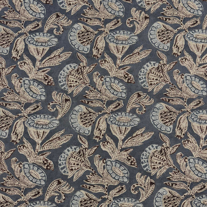 Azora Indigo by Magnolia Fabric - 50 Cotton, 35 Viscose, 15 Linen India 80000 Horizontal: 13.75 and Vertical: 14.3 54 - Fabric Carolina -