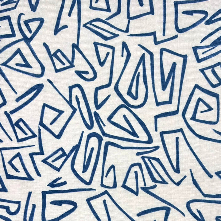 Abstract Blue by Europatex Designer Fabric Abstract 100% Cotton 55.00 inches - Swanky Fabrics -