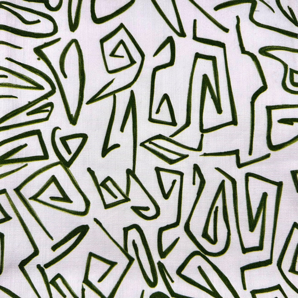 Abstract Green by Europatex Designer Fabric Abstract 100% Cotton 55.00 inches - Swanky Fabrics -