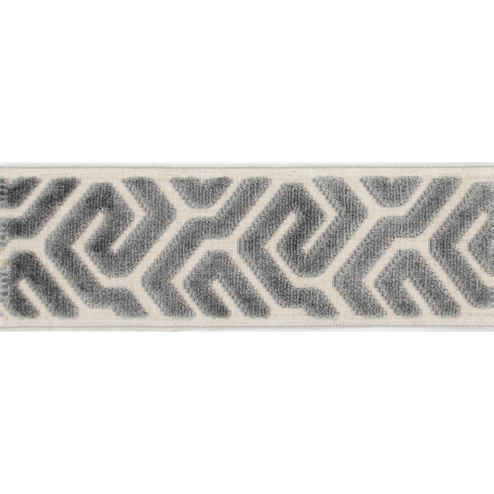 Agos Gray by Europatex Fabric Agos 100% Polyester 3.50 inches - Fabric Carolina -