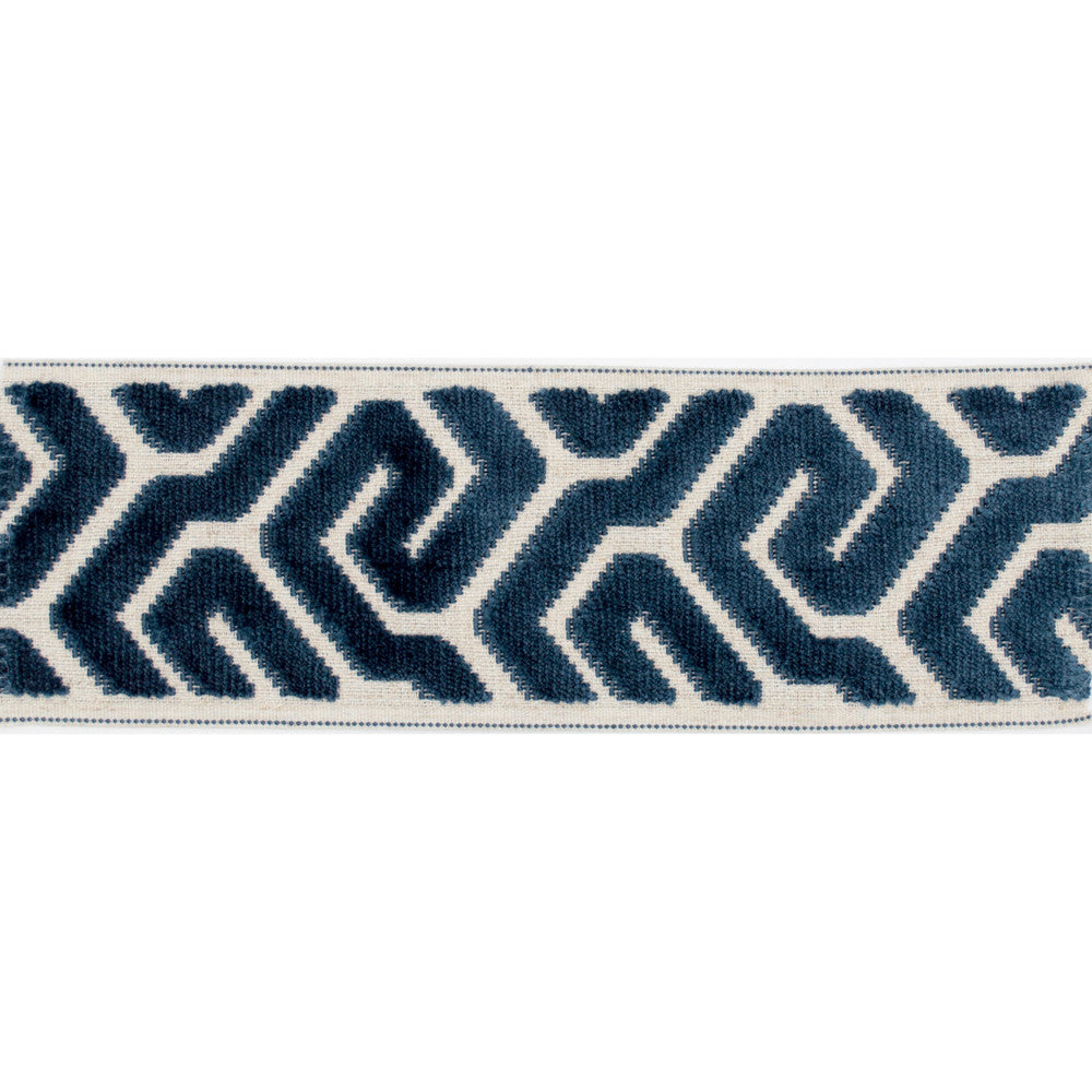 Agos Marine by Europatex Designer Fabric Agos 100% Polyester 3.50 inches - Swanky Fabrics -