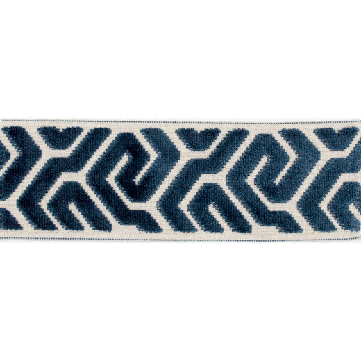 Agos - Marine by Europatex Designer Fabric Agos 100% Polyester China See Sample Horizontal: N/A and Vertical: N/A 3.50 inches  - Swanky Fabrics -