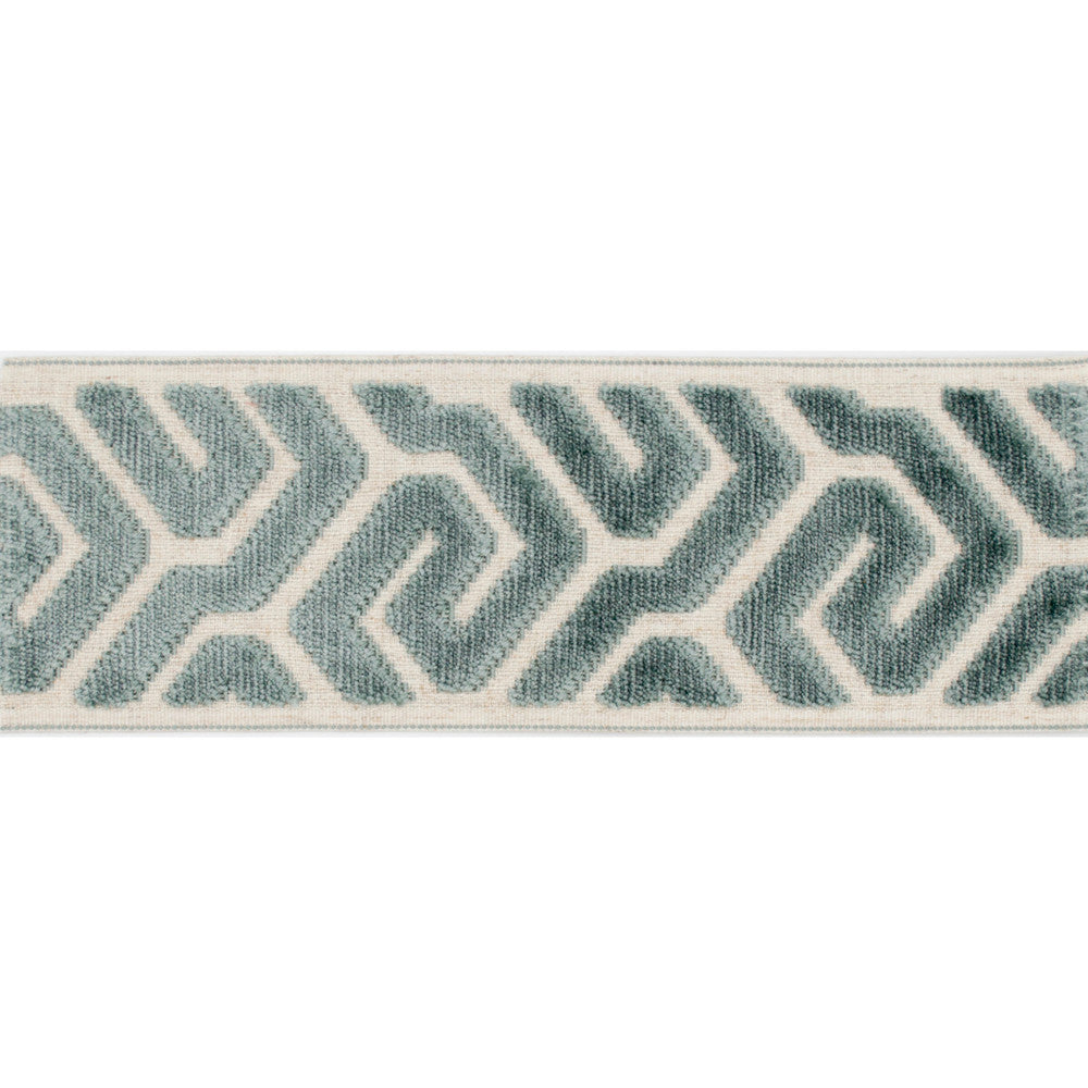 Agos Teal by Europatex Designer Fabric Agos 100% Polyester 3.50 inches - Swanky Fabrics -