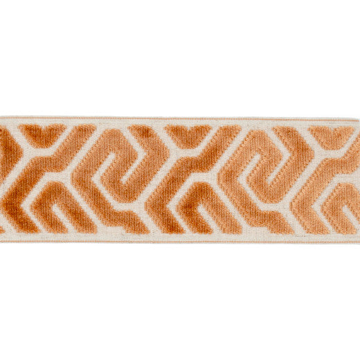Agos - Terracotta by Europatex Designer Fabric Agos 100% Polyester China See Sample Horizontal: N/A and Vertical: N/A 3.50 inches  - Swanky Fabrics -