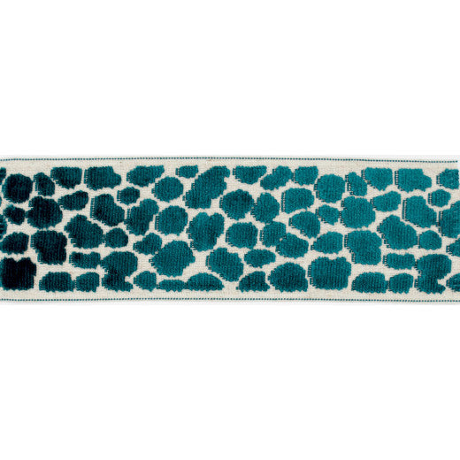 Alpas - Aqua by Europatex Designer Fabric Alpas 100% Polyester China See Sample Horizontal: N/A and Vertical: N/A 3.50 inches  - Swanky Fabrics -