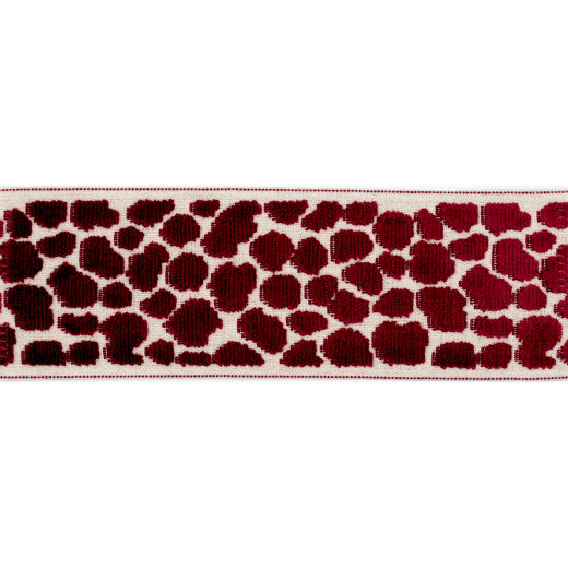 Alpas - Crimson by Europatex Designer Fabric Alpas 100% Polyester China See Sample Horizontal: N/A and Vertical: N/A 3.50 inches  - Swanky Fabrics -