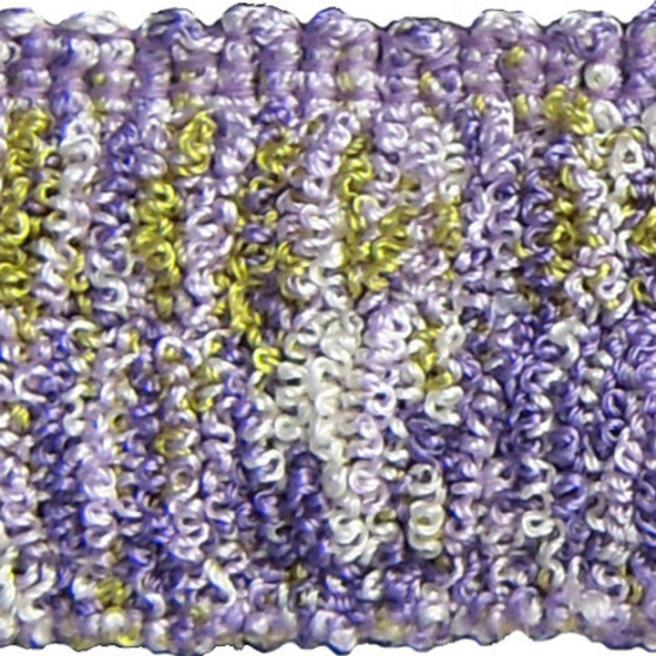 Amelia Lavender by Europatex Designer Fabric Hoopla 100% Polyester 1.50 inches - Swanky Fabrics -