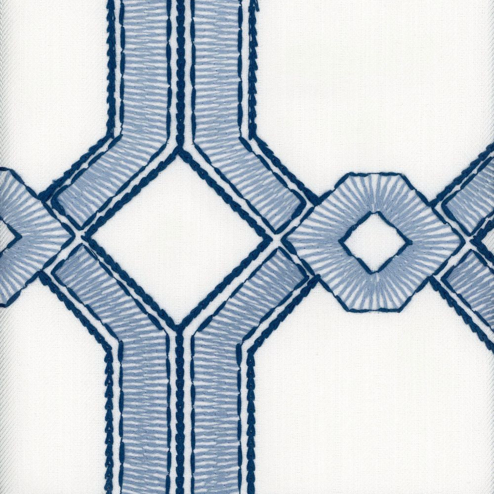 Avignon Delft by Heritage Fabric - 100% Polyester USA or Imported Horizontal: 6.75" and Vertical: 53.5" - Fabric Carolina -