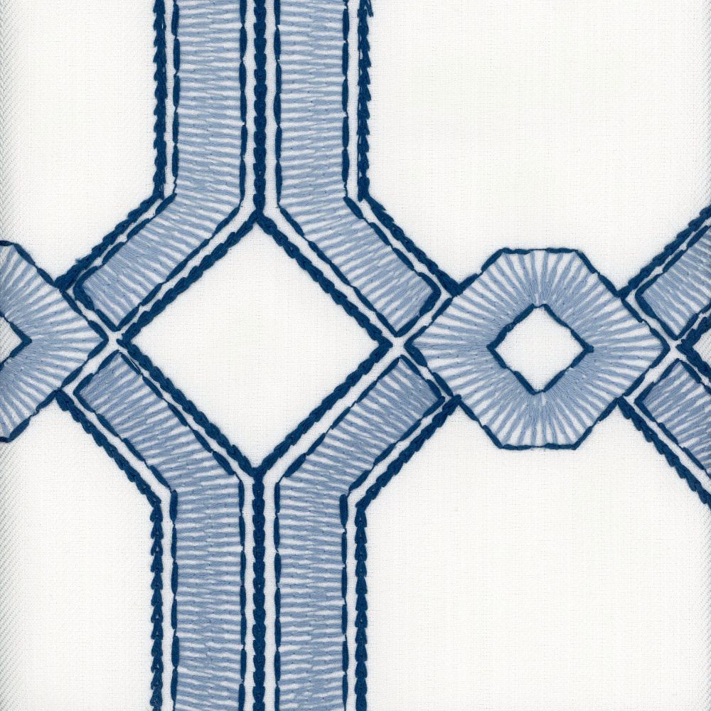 Avignon Delft by Heritage Fabric - 100% Polyester USA or Imported Horizontal: 6.75" and Vertical: 53.5" - Fabric Carolina -