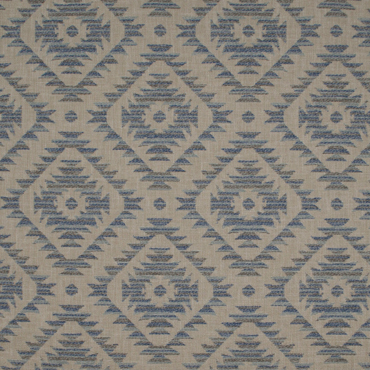 Aztec Geneva Sky by Europatex Designer Fabric Aztec 100% Polyester 6.85"Â H, 6.75" V 54.00 inches - Swanky Fabrics -