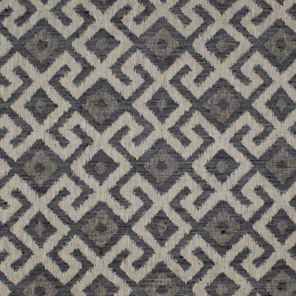 Aztec Neve Charcoal by Europatex Fabric Aztec 86% Poyester, 14% Cotton 6.85" H, 6.85" V 54.00 inches - Fabric Carolina -
