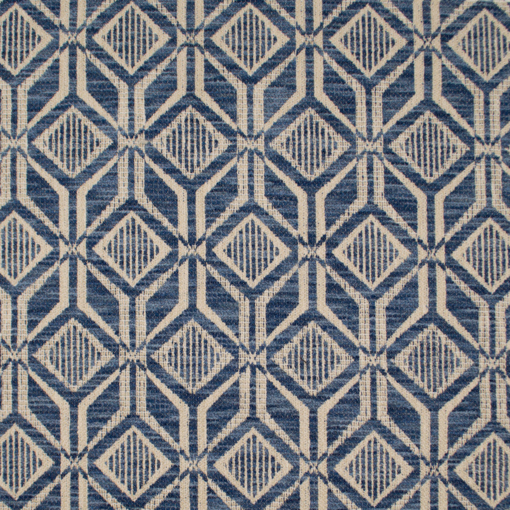 Aztec Norse Royal by Europatex Designer Fabric Aztec 81% Polyester, 19% Cotton 3.40" H, 6.40" V 54.00 inches - Swanky Fabrics -