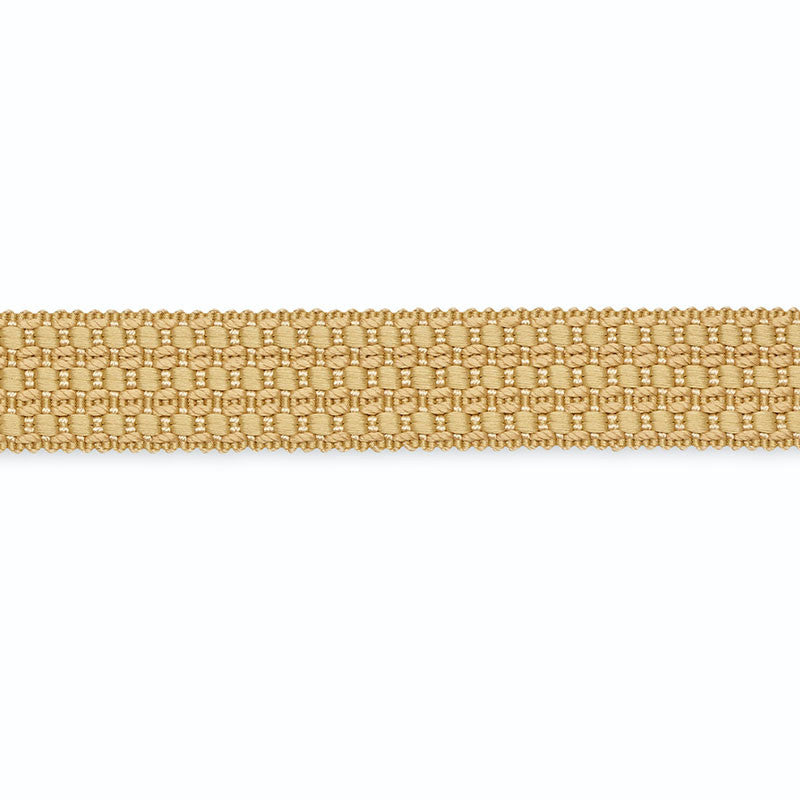 Hameau Three-Row Braid Antelope B102-2 by Schumacher Trim SCHUMACHER TRIM PROGRAM See Sample UNITED STATES OF AMERICA TO BE DETERMINED </p><p>Repeat: Horizontal: - and Vertical: - 1" WIDE (3CM) - Fabric Carolina -