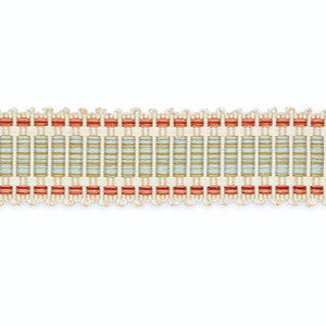 Eugenie Picot-Edge Braid Ivory/Azure/Copper B107-16 by Schumacher Fabric