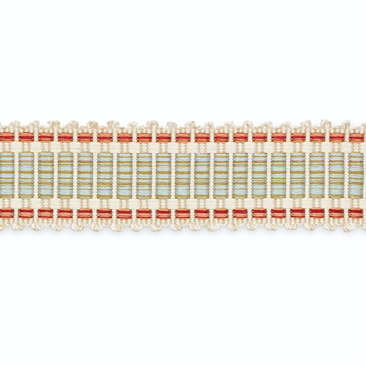 Eugenie Picot-Edge Braid Ivory/Azure/Copper B107-16 by Schumacher Trim SCHUMACHER TRIM PROGRAM SILK 100% UNITED STATES OF AMERICA </p><p>Repeat: Horizontal: and Vertical: 1.5 - Fabric Carolina -