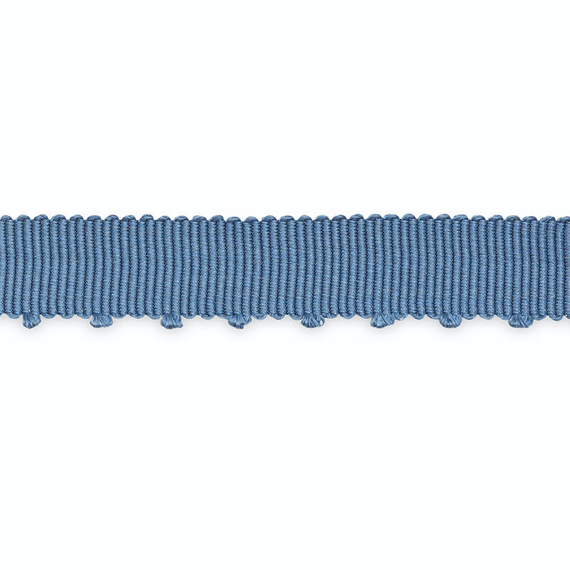 Amy Picot-Edge Grosgrain Delft B109-4 by Schumacher Trim SCHUMACHER TRIM PROGRAM See Sample UNITED STATES OF AMERICA TO BE DETERMINED </p><p>Repeat: Horizontal: - and Vertical: - 0 6/8" WIDE (2CM) - Fabric Carolina -