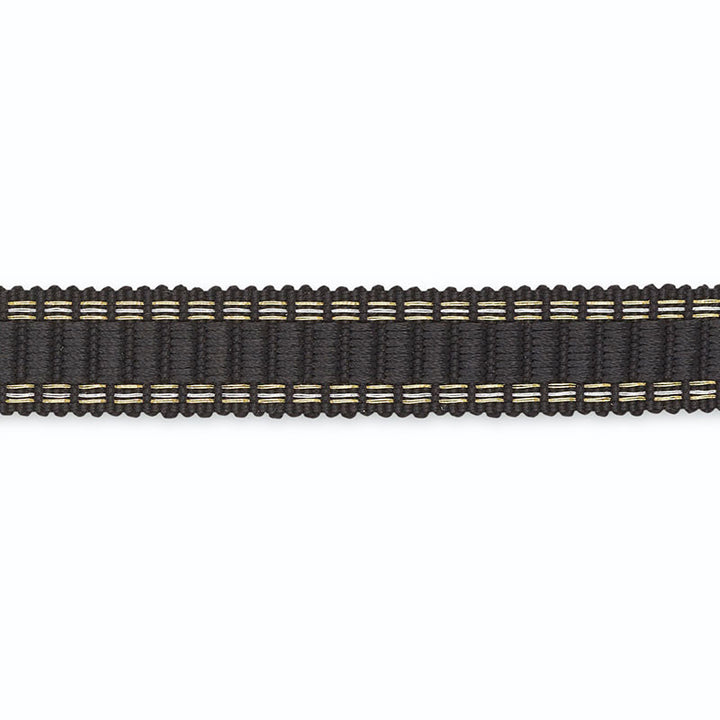 Devon Braid Onyx/Metallic B130-12 by Schumacher Trim SCHUMACHER TRIM PROGRAM RAYON 100% UNITED STATES OF AMERICA </p><p>Repeat: Horizontal: and Vertical: 0.625 - Fabric Carolina -