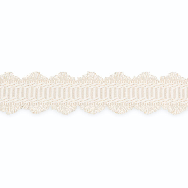Leah Double Scalloped Braid Blanc B153-1 by Schumacher Trim SCHUMACHER TRIM PROGRAM SILK 100% UNITED STATES OF AMERICA </p><p>Repeat: Horizontal: and Vertical: 1.25 - Fabric Carolina -