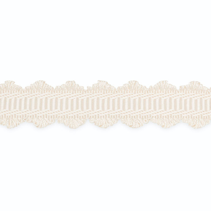 Leah Double Scalloped Braid Blanc B153-1 by Schumacher Trim SCHUMACHER TRIM PROGRAM SILK 100% UNITED STATES OF AMERICA </p><p>Repeat: Horizontal: and Vertical: 1.25 - Fabric Carolina -