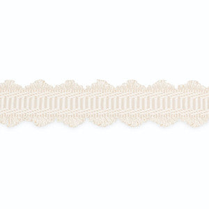 Leah Double Scalloped Braid Blanc B153-1 by Schumacher Trim