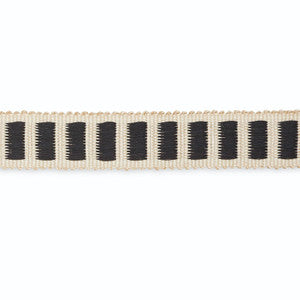 Aubrey Braid Ivory/Ebony B154-7 by Schumacher Trim