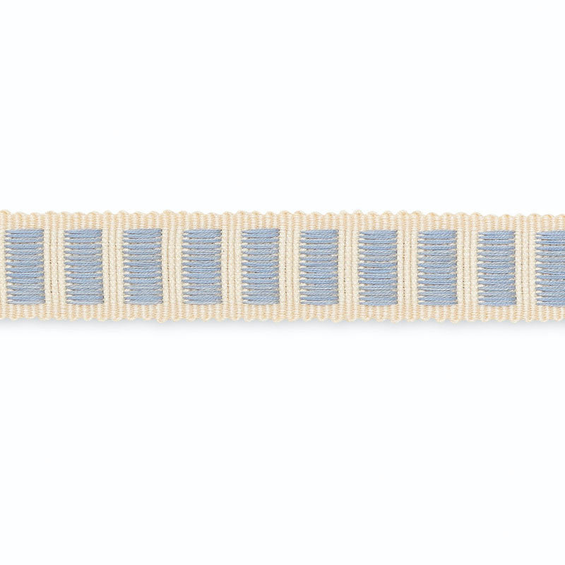 Aubrey Braid Ivory/Sky B154-8 by Schumacher Trim SCHUMACHER TRIM PROGRAM COTTON 100% UNITED STATES OF AMERICA </p><p>Repeat: Horizontal: and Vertical: 1 - Fabric Carolina -