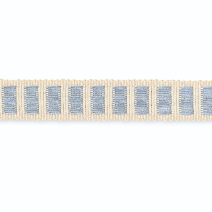 Aubrey Braid Ivory/Sky B154-8 by Schumacher Trim SCHUMACHER TRIM PROGRAM COTTON 100% UNITED STATES OF AMERICA </p><p>Repeat: Horizontal: and Vertical: 1 - Fabric Carolina -