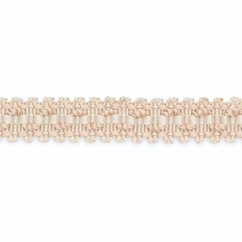 Roberta Braid Ecru/Peche B159-2 by Schumacher Trim SCHUMACHER TRIM PROGRAM See Sample UNITED STATES OF AMERICA TO BE DETERMINED </p><p>Repeat: Horizontal: - and Vertical: - 1" WIDE (3CM) - Fabric Carolina -