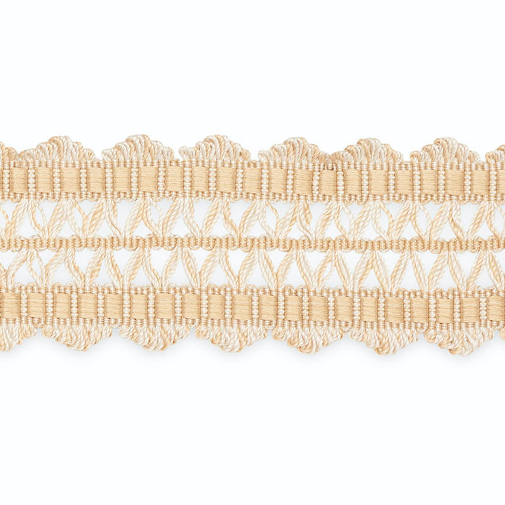 Nikita Braid Peche/Oyster B181-3 by Schumacher Trim SCHUMACHER TRIM PROGRAM See Sample UNITED STATES OF AMERICA TO BE DETERMINED </p><p>Repeat: Horizontal: - and Vertical: - 2" WIDE (5CM) - Fabric Carolina -