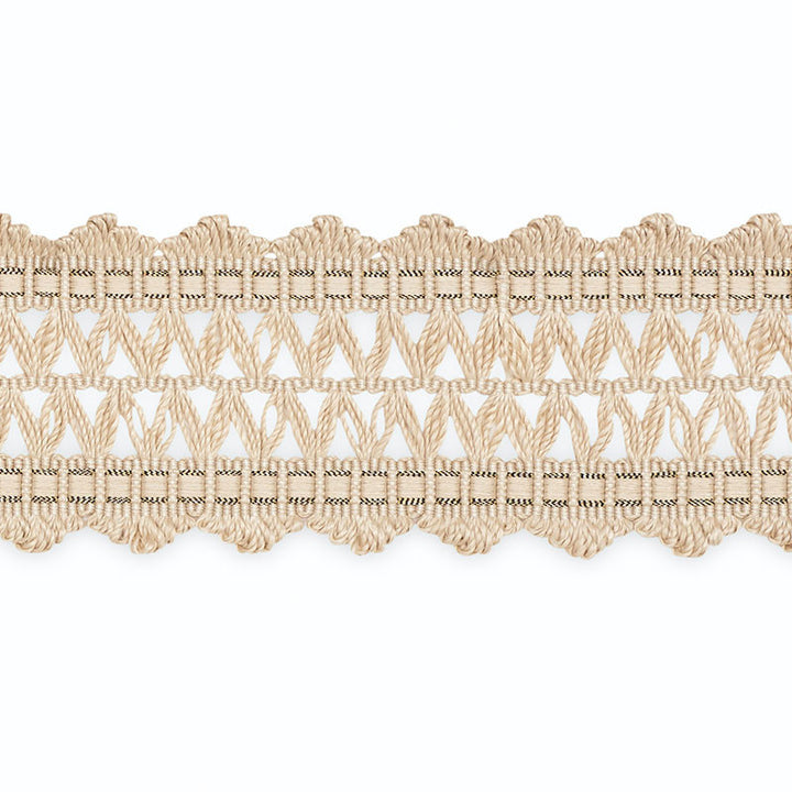 Nikita Braid Moonstone/Metallic B181-6 by Schumacher Trim SCHUMACHER TRIM PROGRAM SILK 90% LUREX 10% UNITED STATES OF AMERICA </p><p>Repeat: Horizontal: and Vertical: 2 - Fabric Carolina -