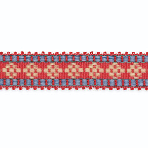 Mary Kay Braid Cherry/Lapis/Mocha B211-2 by Schumacher Trim