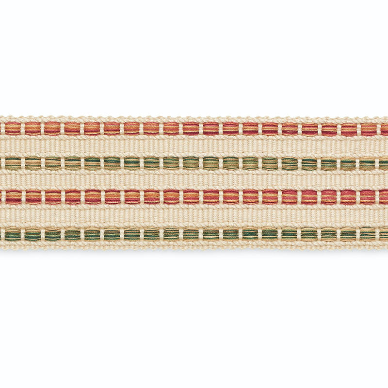 Martha Braid Sage/Berry/Beige B215-2 by Schumacher Trim SCHUMACHER TRIM PROGRAM COTTON 100% UNITED STATES OF AMERICA </p><p>Repeat: Horizontal: and Vertical: 1.375 - Fabric Carolina -