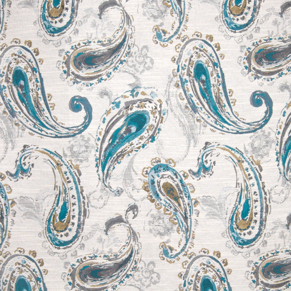 B2739 Turquoise by Greenhouse Fabric 100% Polyester China 15,000 double rubs </p><p>Repeat: 14.25" H, 16.75" V 57" - Fabric Carolina -
