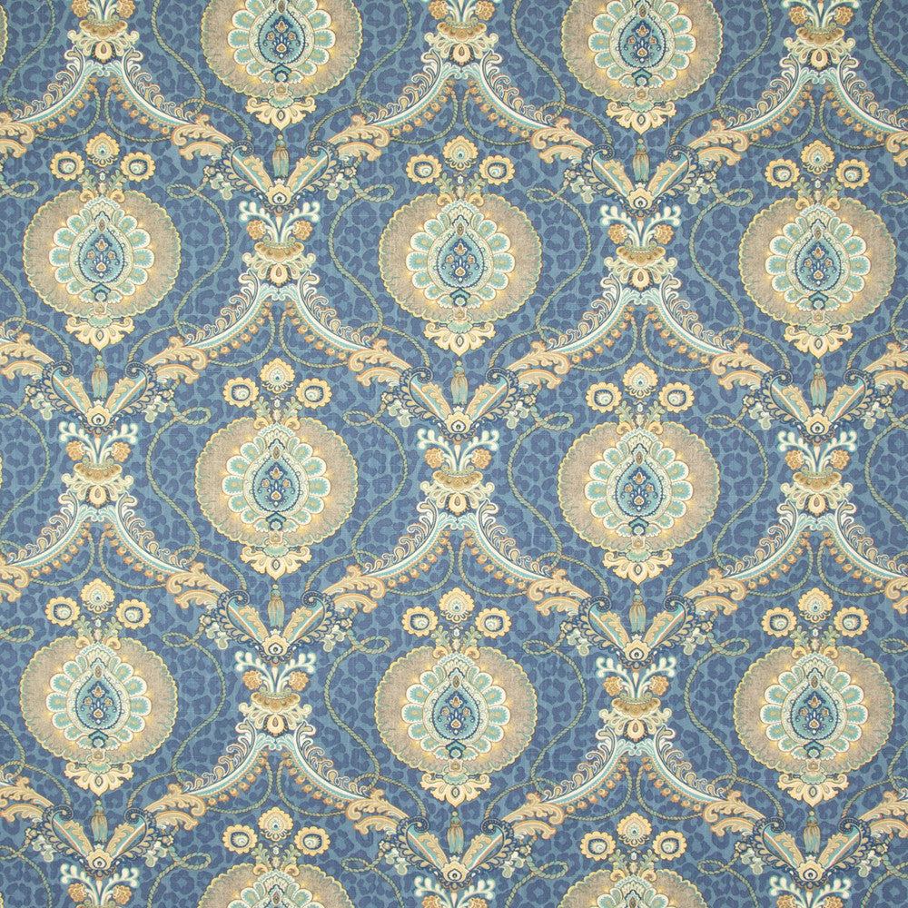 B8339 Prussian by Greenhouse Fabric 100% Cotton Uae 30,000 double rubs </p><p>Repeat: 13.5" H, 17" V 54" - Fabric Carolina -