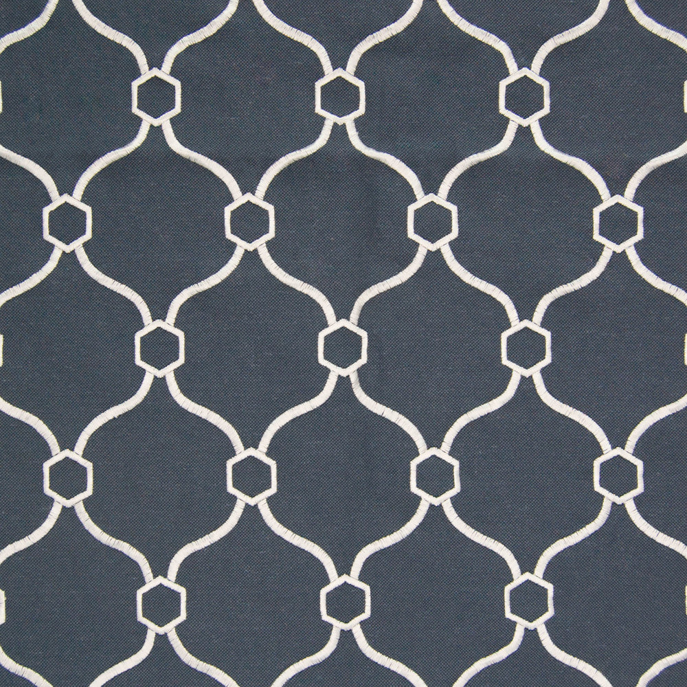 B8345 Indigo by Greenhouse Fabric 38% Viscose, 31% Polyester, 31% Linen With 100% Rayon Embroidery China 6,000 double rubs </p><p>Repeat: 3.75" H, 5" V 53" - Fabric Carolina -