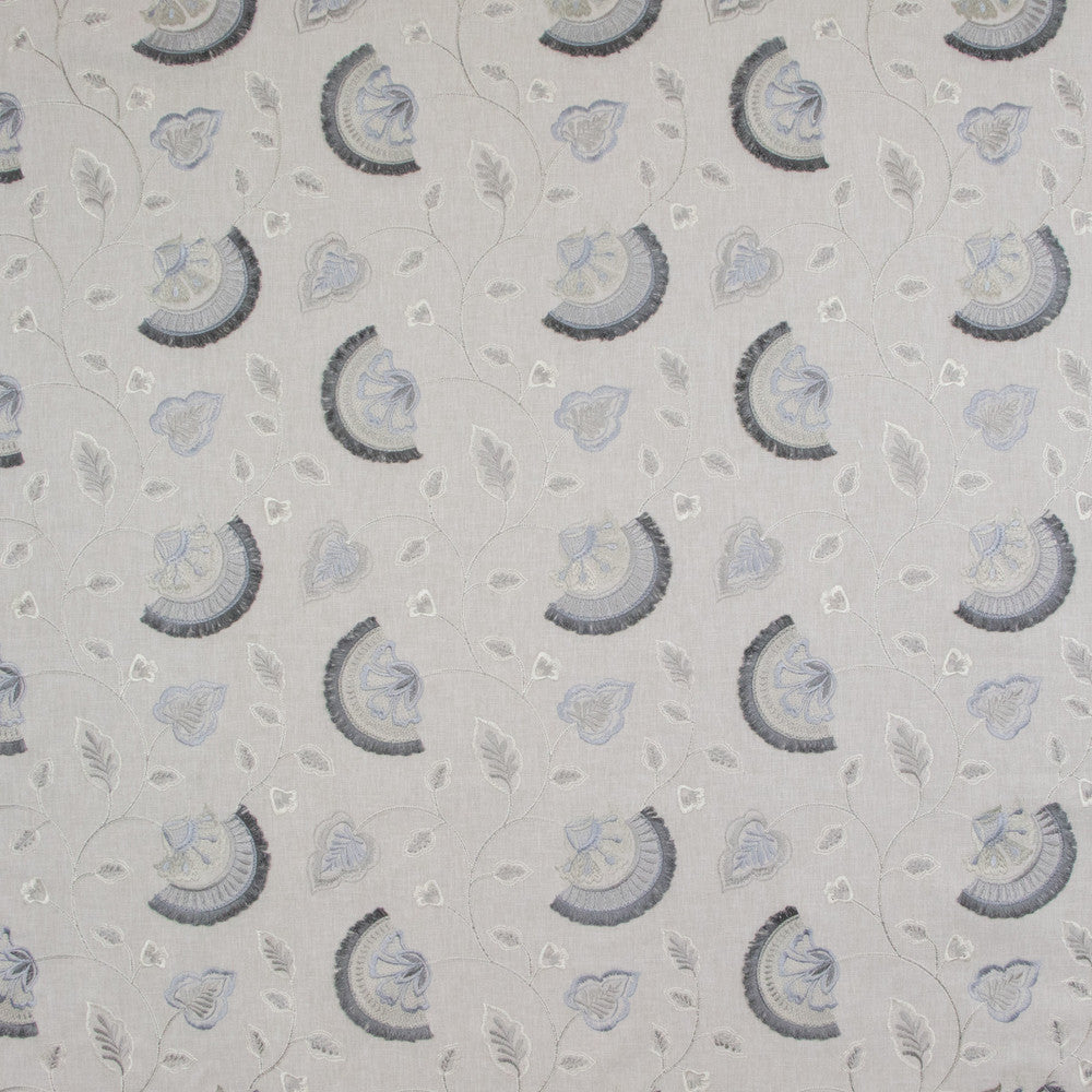 B9244 Blue Moon by Greenhouse Fabric 52% Cotton, 48% Polyester With 100% Polyester Embroidery India 6,000 double rubs </p><p>Repeat: 12.875" H, 9.125" V 54" - Fabric Carolina -