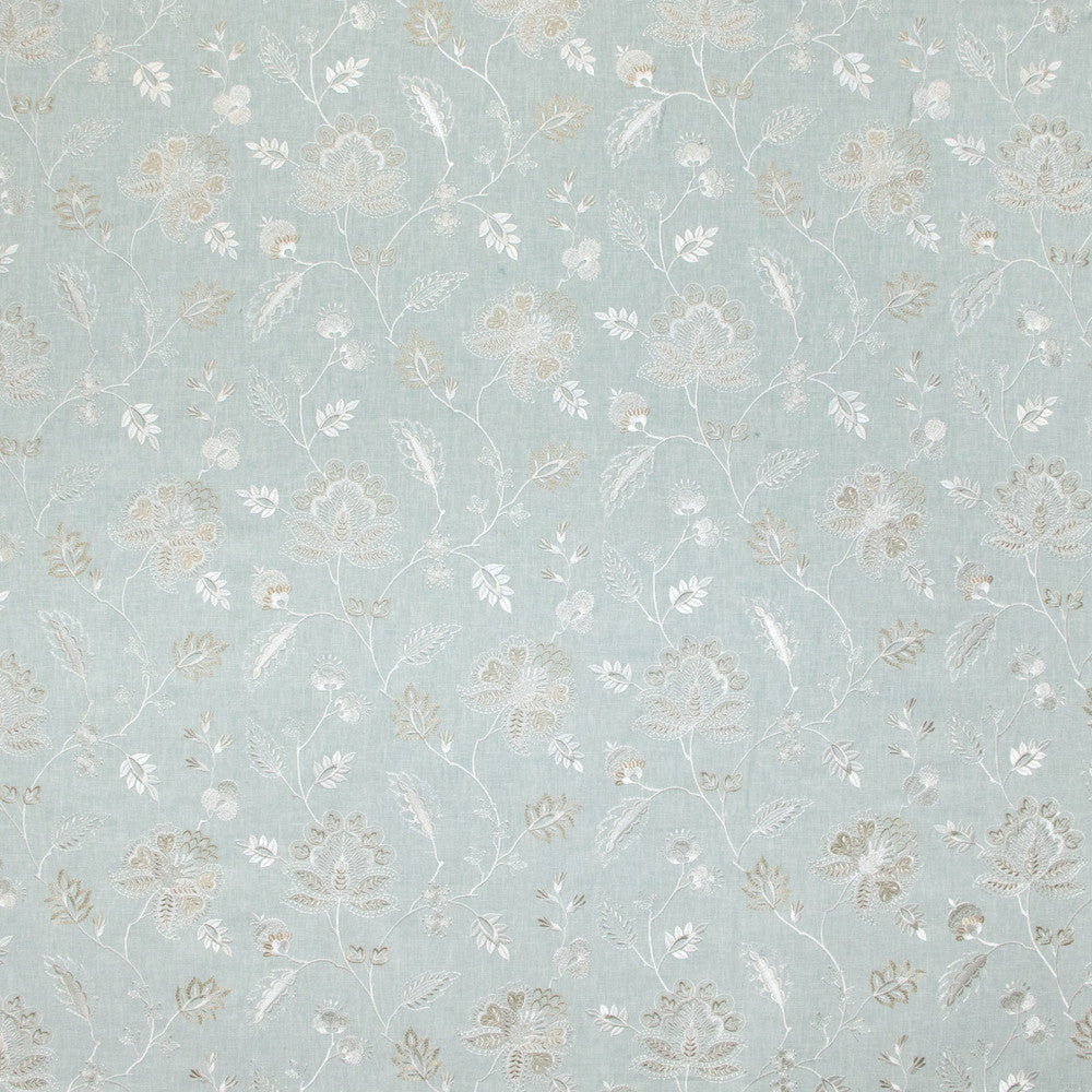 B9667 Mist by Greenhouse Fabric 52% Polyester, 48% Cotton With 100% Viscose Embrioidery India 6,000 double rubs </p><p>Repeat: 25" H, 12.75" V 55" - Fabric Carolina -