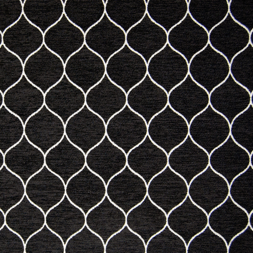 B9734 Black by Greenhouse Fabric E39: Value Upholstery 85% Polyester, 15% Cotton China 50,000 double rubs </p><p>Repeat: 2" H, 3" V 55" - Fabric Carolina -