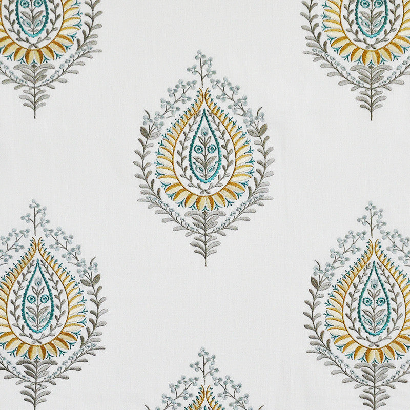 Bequest # 101 Turquoise by Maxwell Fabric COLOR WAVES-WILD OCEAN 100% LINEN
None INDIA </p><p>Repeat: Horizontal: H-17.5 and Vertical: V-15.5 54"EMB-52" - Fabric Carolina -