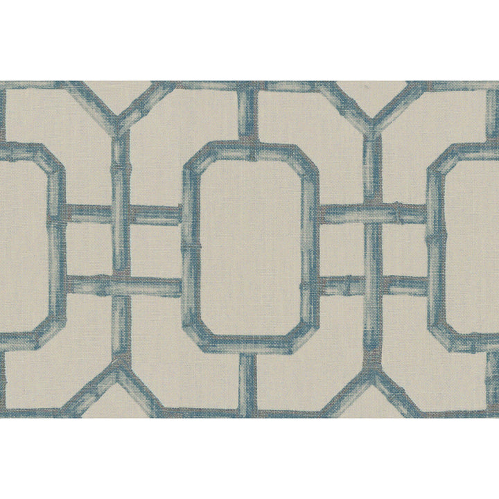 Bambu Fret Ciel by Kravet Couture Fabric JAN SHOWERS GLAMOROUS LINEN - 100% China MEDIUM Horizontal: 27 and Vertical: 36 54.5 - Fabric Carolina -