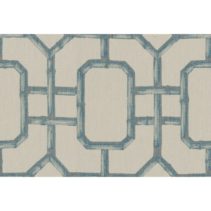 Bambu Fret Ciel by Kravet Couture Designer Fabric JAN SHOWERS GLAMOROUS LINEN - 100% China MEDIUM Horizontal: 27 and Vertical: 36 54.5 - Swanky Fabrics -